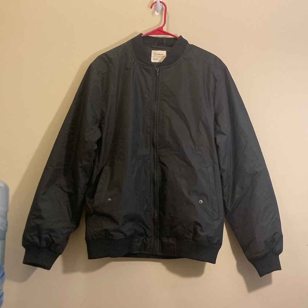 Detailed Black Bomber Jacket
